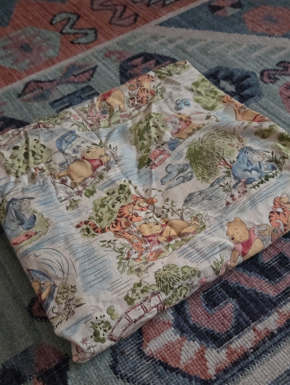 90s 100 Acre Woods Winnie The Pooh Crib Sheet Vintage